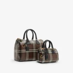 Mini Check Bowling Bag - Image 5