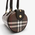 Mini Check Barrel Bag - Image 2
