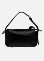 New Fendi Simply Fendi Mini Black Leather Shoulder Bag Zip Logo Italy - Image 3