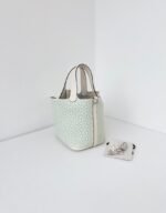 Hermes Picotin 18 Cream Green Leather Silver HW Top Handle Bag Preowned Authenti - Image 6