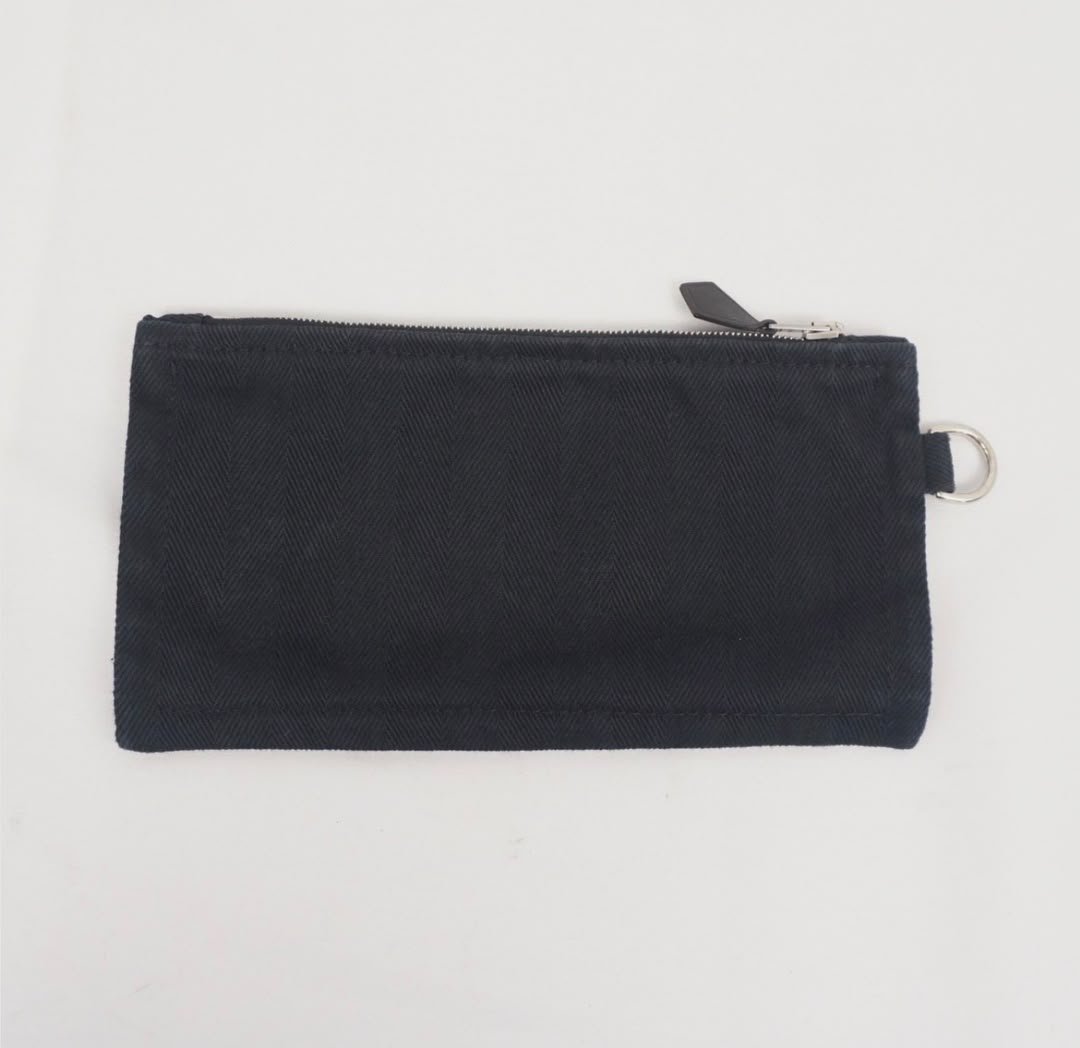 2026/10/IMG-20261014-WA0028.jpg HERMES Valparaiso Long PM Handbag Toile Chevron Leather Black w/Pouch - Image 1