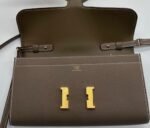 Hermes Epsom Constance Long To Go Wallet Etoupe Crossbody - Image 8