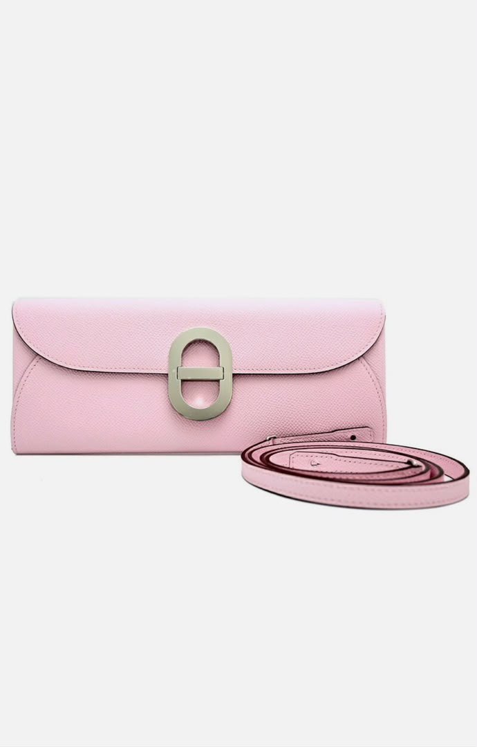 2026/10/IMG-20261014-WA0040.jpg Hermes Chaine d'Ancre To Go Wallet Mini Shoulder Bag Leather Rose Darling - Image 1