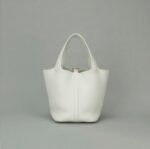 Hermes Picotin Lock PM
Handbag Bucket Bag White Clemence Leather Y Stamp